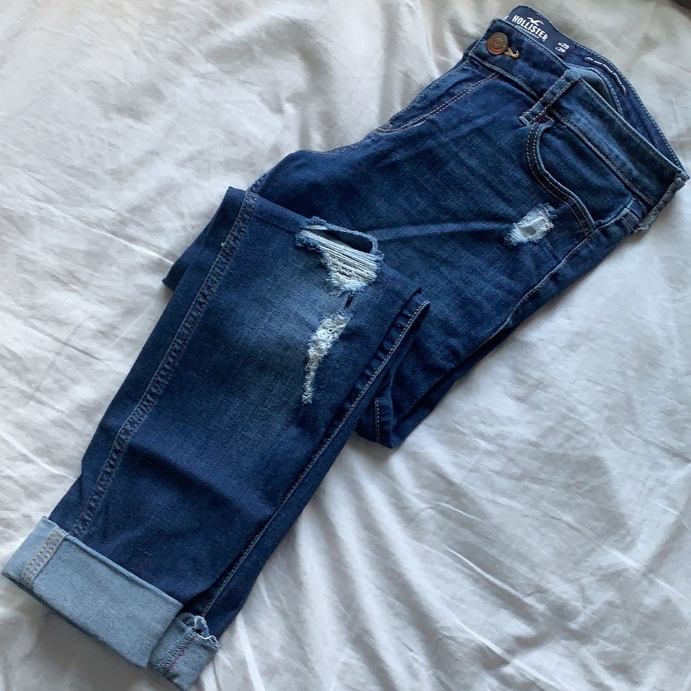 hollister low rise skinny crop jeans